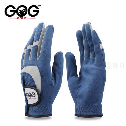 GOG 1pcs golf gloves fabric blue glove left right hand for golfer breathable sports ads glove driver gloves brand new