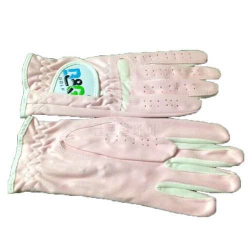 B&G branded hot sale pink fiber children golf gloves