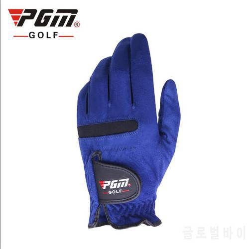 PGM Men Blue Microfibre Golf Gloves Men&39s Left & Right Hand Sport Gloves Sweat Absorbent Microfiber Cloth Soft Breathable 2PCS