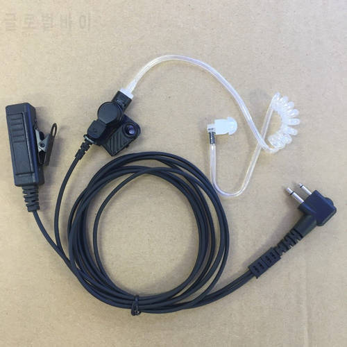 Big PTT clear air tube headset earphone M plug 2 pins for motorola A8,ep450,cp040,gp88s,gp2000,Hytera walkie talkie