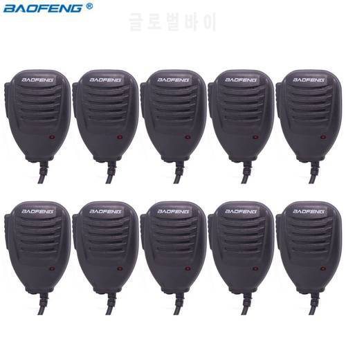 10pcs Original BaoFeng PTT Handheld Speaker Mic Microphone for Baofeng Walkie Talkie UV-5R BF-888S UV-S9 BF-UVB3 Plus BF-V9
