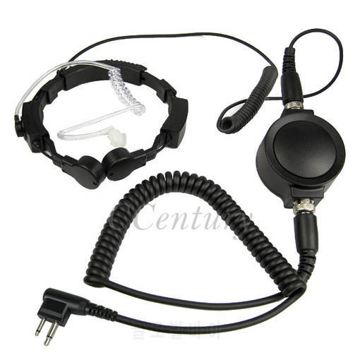 FBI Heavy Duty Tactical Big PTT Throat Mic Microphone Headset for Motorola Portable Radio EP450 GP300 CP040 CP180 Walkie Talkie
