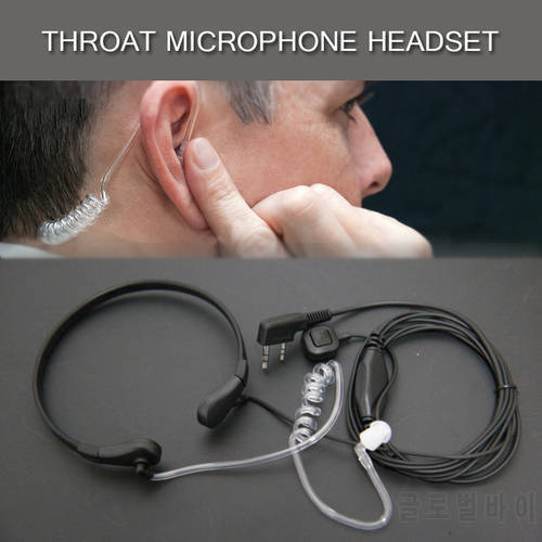 BaoFeng walkie talkie Headset Accessories Extendable throat microphone headset Microphone TK port Mic PPT Earpiece