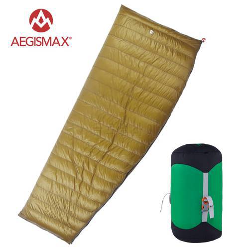 AEGISMAX 95% White Goose Down Sleeping Bag Fan Shape 3 Season Ultralight Camping Hiking Famliy
