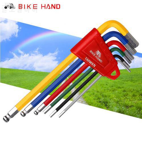 Bike Hand Tools MTB Road Bike Multi-function Bicycle Repair Tools Hex Key Ball End Set 2/2.5/3/4/5/6mm Allen Wrench Bike Tools