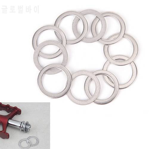 Bicycle Pedal Spacer Crank Cycling MTB Bike Stainless Steel Ring Washers 10pcs