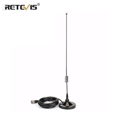 RETEVIS MR100 Car Antenna SL16/PL259 with Mobile Magnet Mount 144/430MHz VHF UHF Dual Band Antenna for Car Radio for RT98/RT95