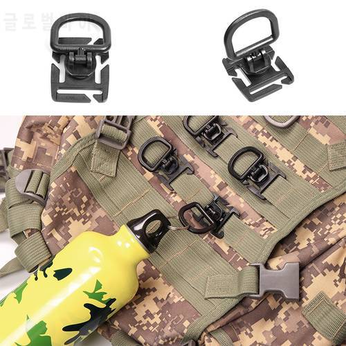 bushcraft 5pcs Tactical 360 Rotation D-ring Clips MOLLE Webbing Attachment Backpacks EDC