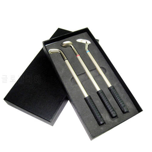3 mini golf clubs pen set Great Gift For Men or Womens Desktop Writing Pens