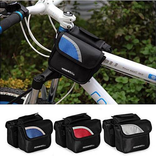 ROSWHEEL Bicycle BIke Cycling Front Tube Double-Saddle Pannier Bag Outdoor Sports Bags mtb accessories 3-Colors