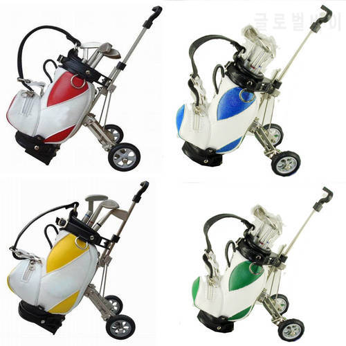 mini golf trolley Golf Bag with Cart Desk Top Pen and Pencil holder