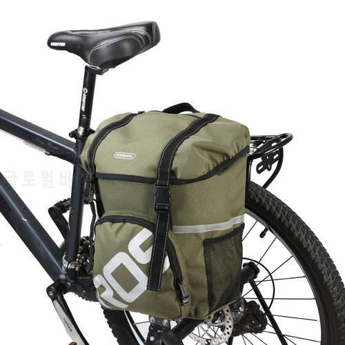 ROSWHEEL 15L Water Repellent Durable Mountain Road Bicycle Bike Bags Cycling Double Side Rear Rack Tail Seat Trunk Bags Pannier