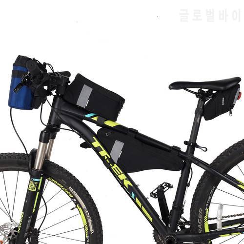 Sahoo 122001 122002 Cycling Bicycle Front Frame Top Tube Cell Mobile Phone Bike Bag Saddle Bag Triangle Pack WaterBottleHolder