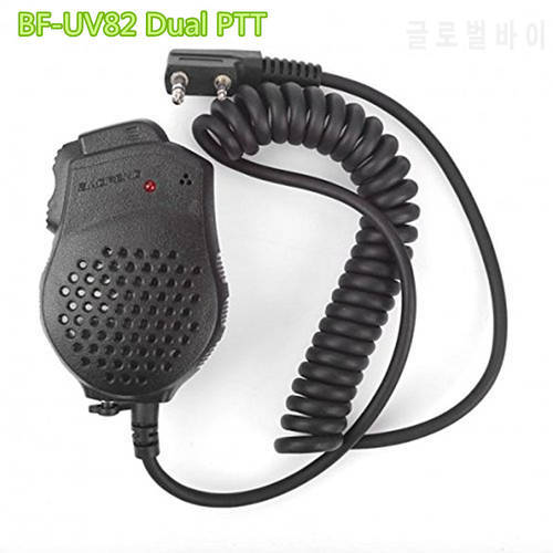 Original Baofeng UV 82 Dual PTT Speaker Mic Microphone For Walkie Talkie UV82 UV-H9 BF-888S UV-5R pro Radio Accessories