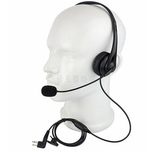 For Baofeng walkie talkie accessories head headset with finger PTT microphone 2 pin actical headphones for UV-5R UV-82 UV-9R