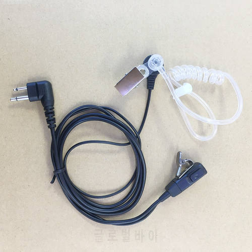 clear air tube transparent headphone 2pins M plug for motorola gp88s/2000/88/3188,ep450 cp150,etc walkie talie