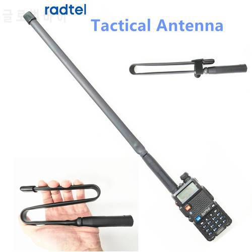 Radtel Dual Band Walkie Talkie Antenna 134-176/400-520MHz Tactical Antenna SMA Female for RT-490 RT-4B UV-5R UV-82 UV-9R