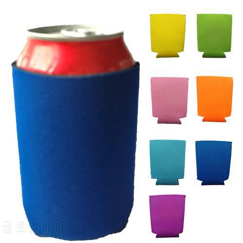 7PC 3mm Neoprene Insulated Beer Can Sleeve Covers Tin Cooler Drink Bottle Holder Insulator Covers Easy-On Can Cooler Set