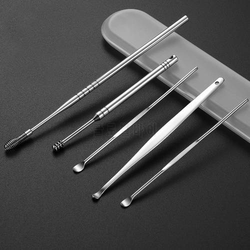 Stainless steel ear spoon set travel set EDC outdoor camping tools