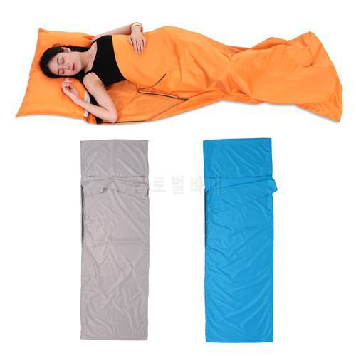 TOMSHOO 70*210CM Outdoor Sleep Bags Travel Camping Hiking Polyester Pongee Healthy Sleeping Bag Liner with Pillowcase