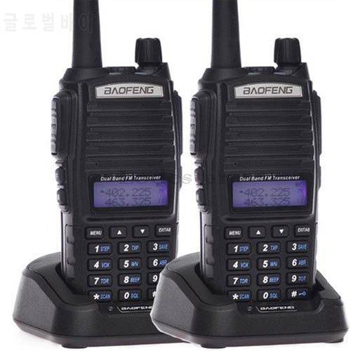2pcs Original Baofeng UV-82 walkie talkie UV 82 Portable Radio Transceiver CB Ham Radio uv82 Vhf Uhf 2 way double PTT interphone
