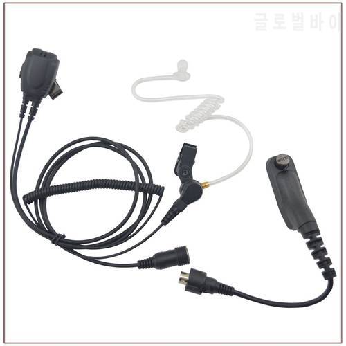 Air Acoustic Earpiece w/combined MIC & PTT with Mini Din Plug 44-M7 for Motorola APX4000 XPR6300 DP4800 MTP6550 XIR P8200