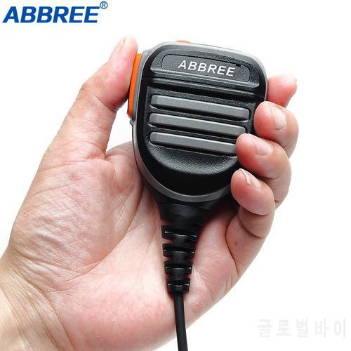 ABBREE Rainproof PTT Shoulder Speaker Microphone for Baofeng Digital Walkie Talkie DM-860 DM-XS SM-X DMR Ham Radio