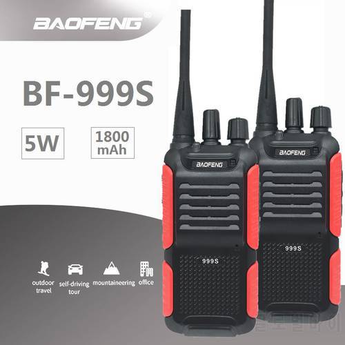 2PCS BAOFENG BF-999S PLUS Walkie Talkie UHF 400-470MHz Handheld Ham CB Radio Communicator PTT Updated BF-888S hf Transceiver
