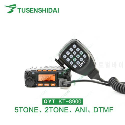 New Version 25W QYT KT8900 Mini Mobile Radio Transceiver 136-174/400-480 + Programming Cable and Software