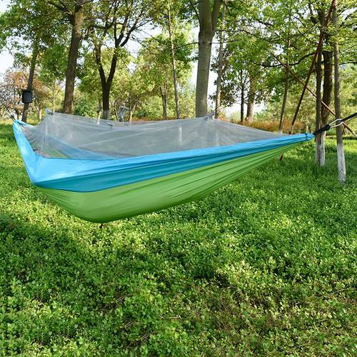 Double people anti-mosquito hammock indoor or outdoor 2 person hiking camping leisure durable mosquito net sleeping hammock
