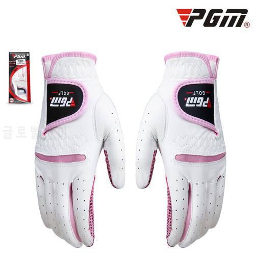 PGM Women&39s Golf Gloves Outdoor Sports Sheepskin Magic Gloves Breathable Non-slip Wearable Soft Comfort High Quality Sunscreen