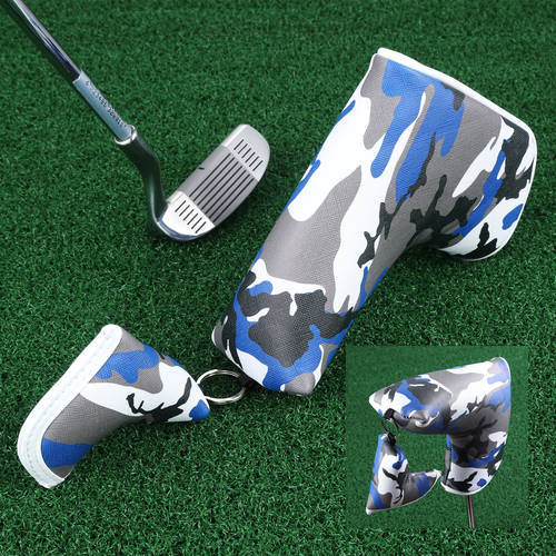 1Pc Magnetic Closure Golf Blade Putter Covers Stripes & Camouflage Headcover Set PU Leather Golf Club Heads Cover Accessories