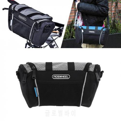 32*11*17cm 5L Bike Handlebar Bag Polyester Bicycle Front Tube Pocket Shoulder Pack Outdoor Sports Cycling Mountain Bag