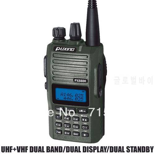 Camouflage PX-888K VHF 136-174MHz UHF400-480MHz Dual Band Puxing FM Walkie Talkie