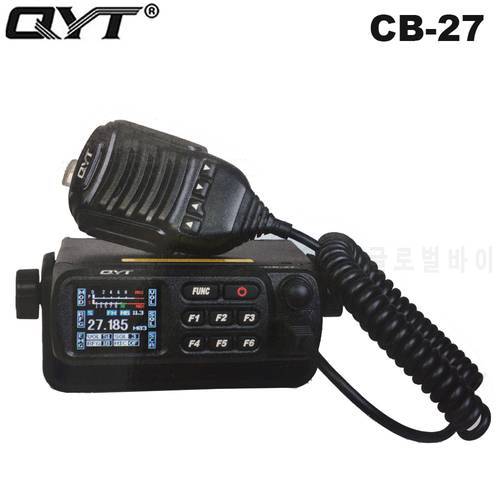 New QYT CB-27 Car CB Mobile Radio CITIZEN BAND ALL European MULTI-NORMS CB Transceiver AM/FM 12/24V 4W 26.965-27.405MHz Intercom