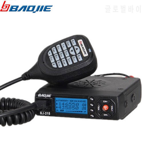 Baojie BJ-218 Car Mini Mobile Radio Transceiver 25W VHF/UHF BJ 218 Vericle Car base Radio Sister KT8900 KT-8900R UV-25HX