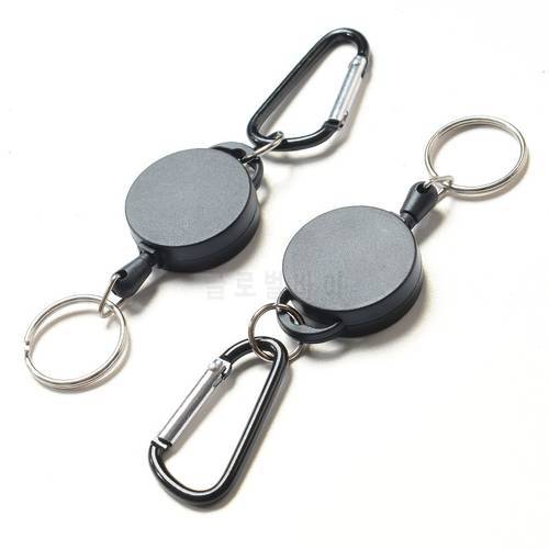 EDC Keychain Multitool Outdoor Tools 65cm Rope Burglar Tactical Retractable Key Chain Outdoor Survival Key Ring
