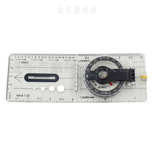 by dhl or fedex 50pcs Mini Baseplate Compass Map Scale Ruler Outdoor Camping Hiking Cycling Scouts Military Compass