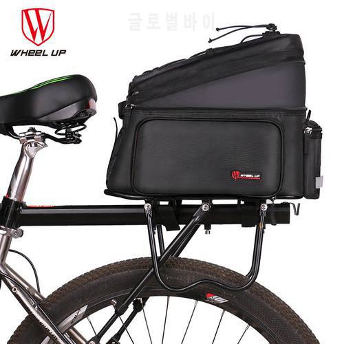 Bicycle Rear Seat Bag Waterproof Expandable MTB Road Bike Rack Bag Travel Shelf Pannier Pack Multifunction With Rain Cover