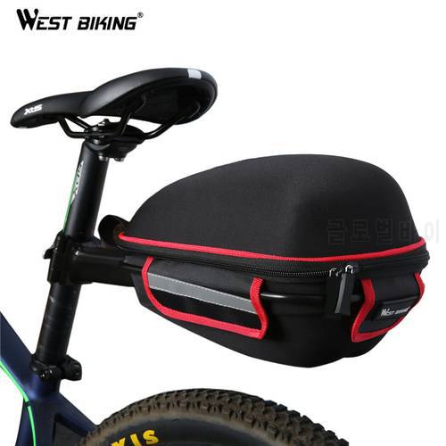 WEST BIKING Bicycle Rear Bag Waterproof Rear Bag With Rain Cover Portable Cycling Tail Extending Bicycle Bike Saddle Bag
