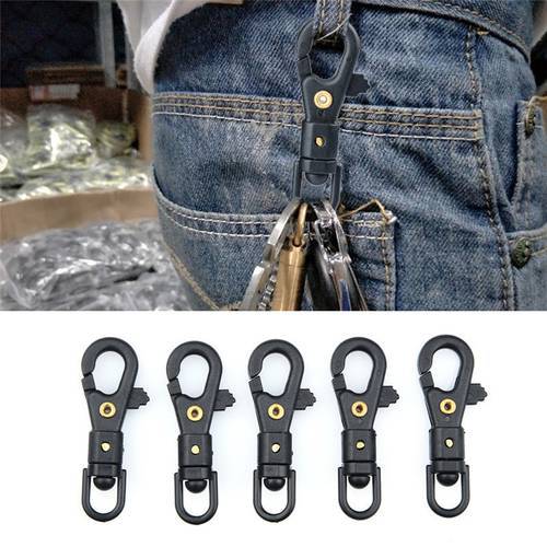 5 Pcs Carabiner Rotatable Buckle Clip Quickdraw Key Chain Paracord Backpack EDC Outdoor Tools