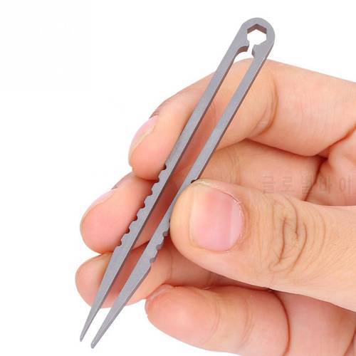 Portable Alloy Tweezers Outdoor Survival Camping Travel Mini Tools Equipment Outdoor Tool Camping Supplies