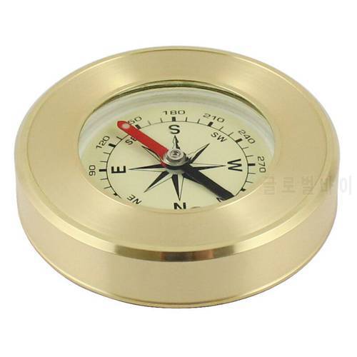 Brass Metal Compass Leisure Gift Advertising Promotion Travel Compass Outdoor Tools Small Outdoor Compass Camping