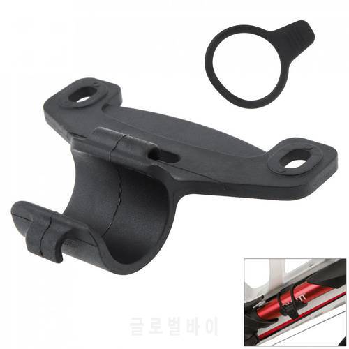 Black Mini Portable Lightweight Nylon + Silica Gel Materials 20mm Bicycle Pump Stand for Micro Bike Pump with Cable Tie