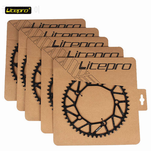 Litepro 130 BCD 9 10 11 Speed Hollow CNC Alloy Single Disc Chainwheel Road Folding Bike Chain Wheel 48/50/52/54/56/58T Chainring