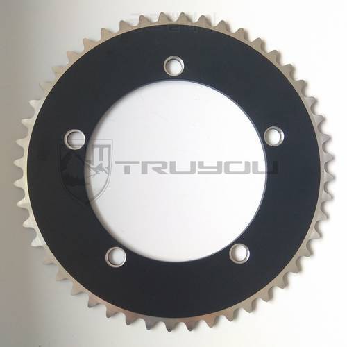 TRUYOU Fixed Gear Bicycle Chainring Track Bike Chainwheel 130 BCD Chain Ring Fixie Single Speed 44T 46T 48T 50T 52T 53T 1/8