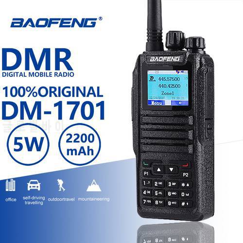 Baofeng Digital DM-1702 Walkie Talkie Tier 2 Dual Time Slot Dual Band Two Way Radio DMR Ham Amateur Radio Station HF Transceiver