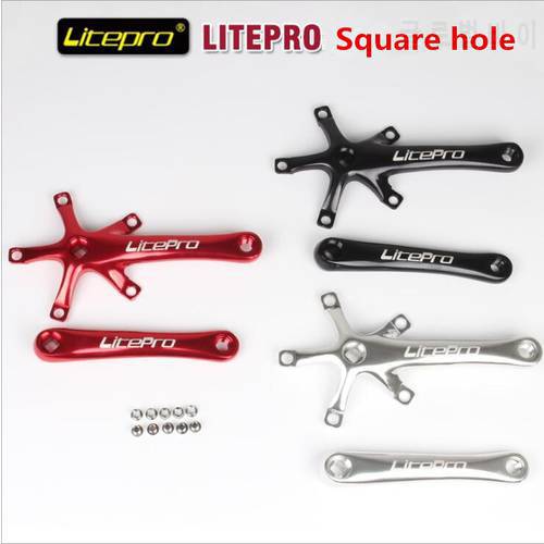 Litepro Bicycle Crank Folding road Bike Crankset 170mm Crank arm Square Crankset BCD 130mm Cycling Parts