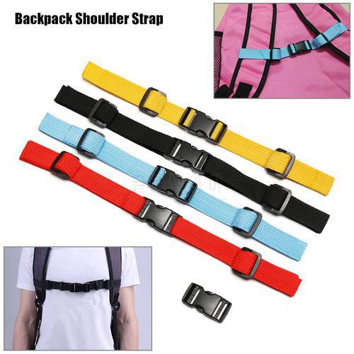 1PC Nylon 4 Colors Sternum Harness Fixed Belt Strap+Dual Release Adjustable Buckle Outdoor Camping Tactical Backpack Accessories