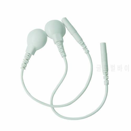5 Pair White Electrode Lead Wires Connecting Tens Therapy Machine And Massager Glove Outdoor Function Wire Plug 2.0mm